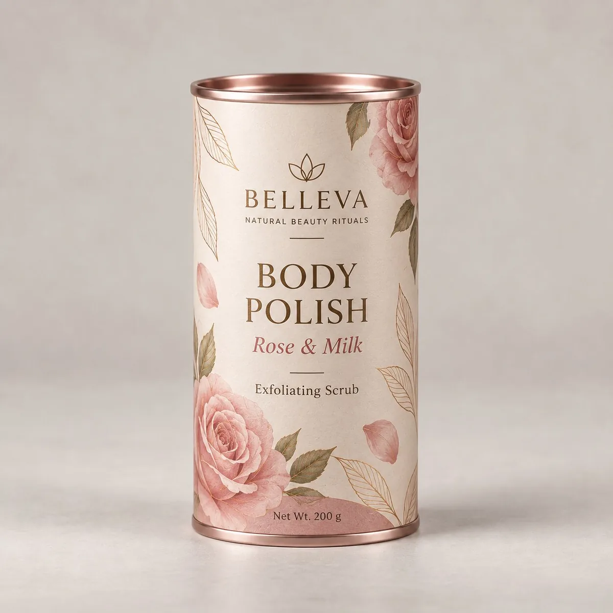 Contoh tabung body polish beauty product