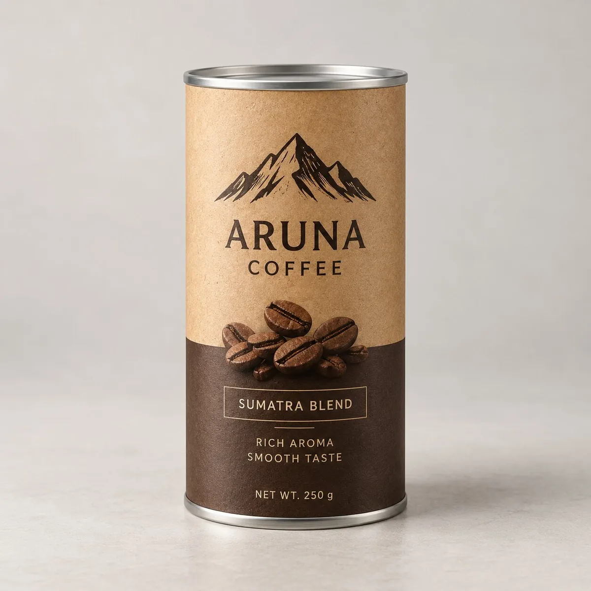 Contoh kemasan tabung custom untuk kopi